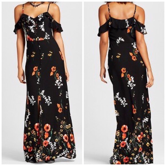 Xhilaration Dresses & Skirts - Black Floral Maxi Dress